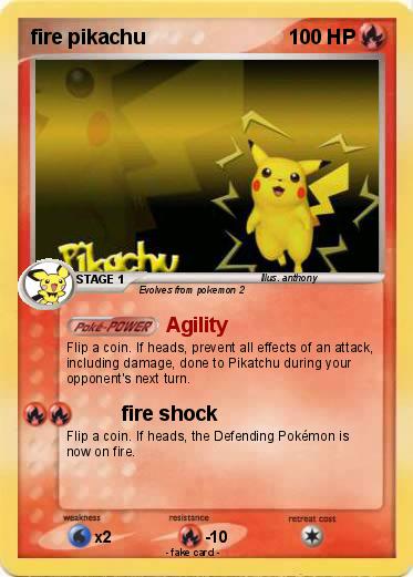 Pokemon fire pikachu