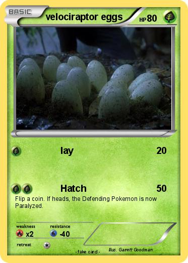 Pokemon velociraptor eggs