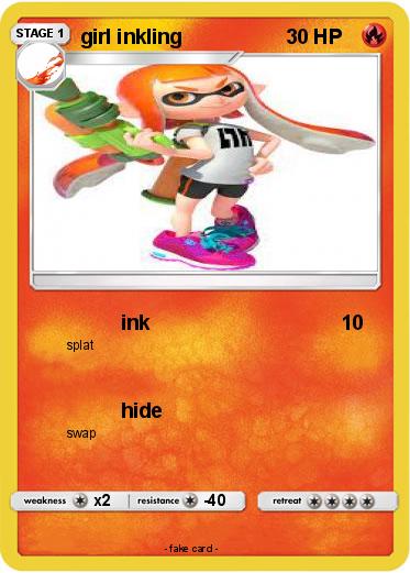 Pokemon girl inkling