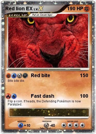 Pokemon Red lion EX