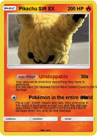 Pokemon Pikachu SIR EX