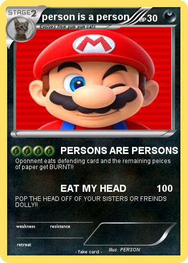 Pokemon person is a person