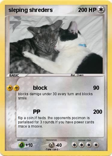 Pokemon sleping shreders