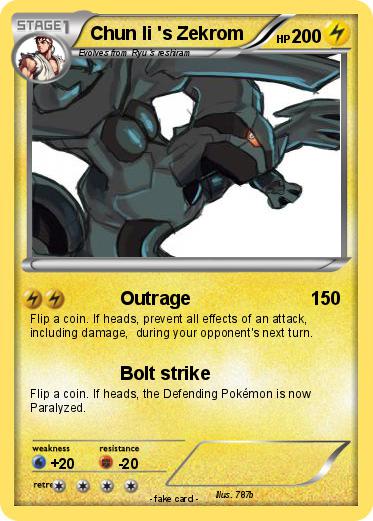 Pokemon Chun li 's Zekrom