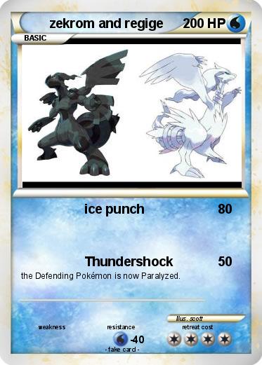 Pokemon zekrom and regige