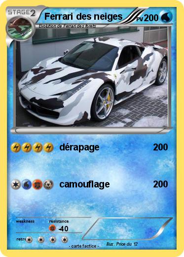 Pokemon Ferrari des neiges