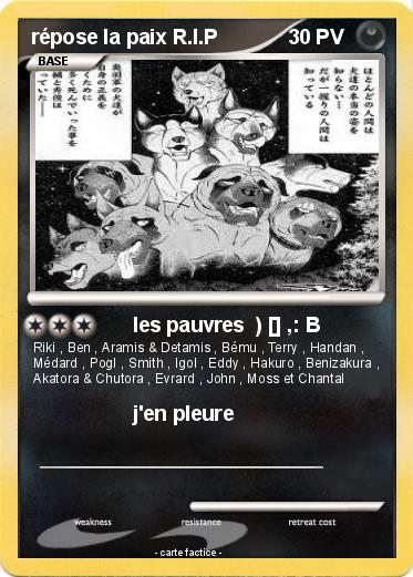 Pokemon répose la paix R.I.P