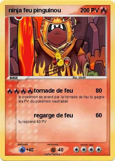 Pokemon ninja feu pinguinou