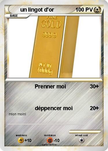 Pokemon un lingot d'or