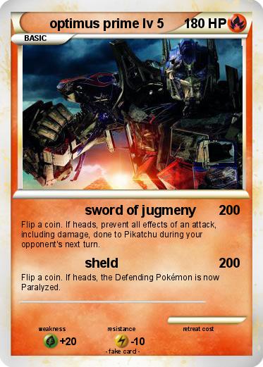 Pokemon optimus prime lv 5
