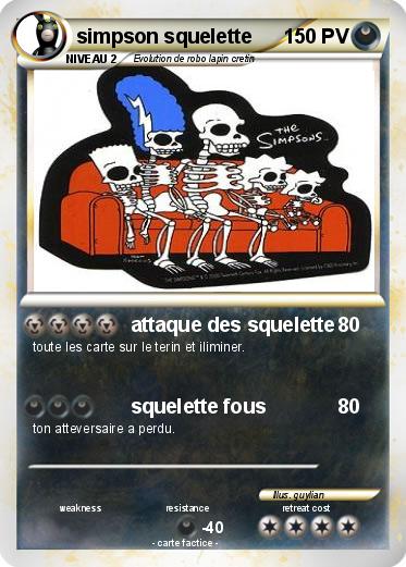 Pokemon simpson squelette