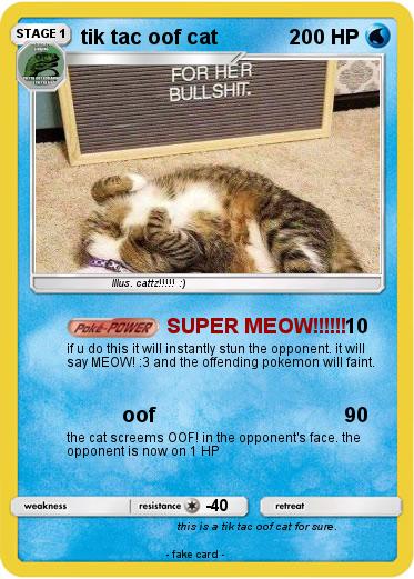 Pokemon tik tac oof cat