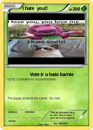 Pokemon I hate  you!!