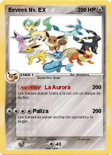 Pokemon Eevees Nv. EX