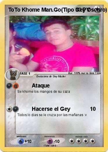 Pokemon ToTo Khome Man.Go(Tipo Gey Oscuro)