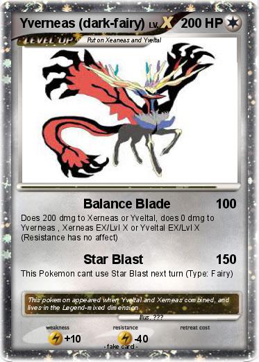 Pokemon Yverneas (dark-fairy)