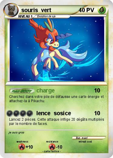 Pokemon souris  vert