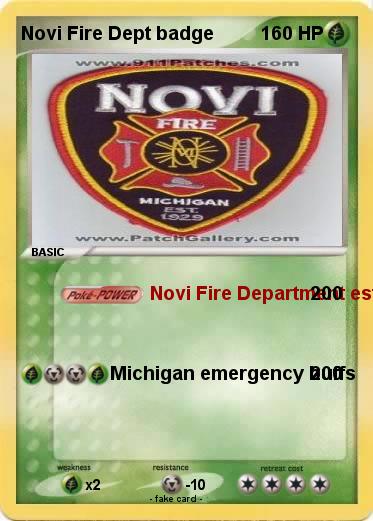 Pokemon Novi Fire Dept badge
