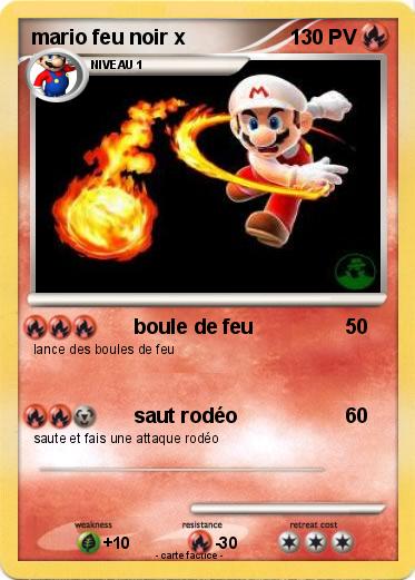 Pokemon mario feu noir x