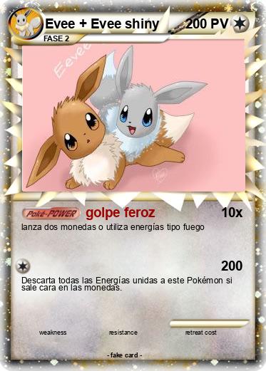 Pokemon Evee + Evee shiny