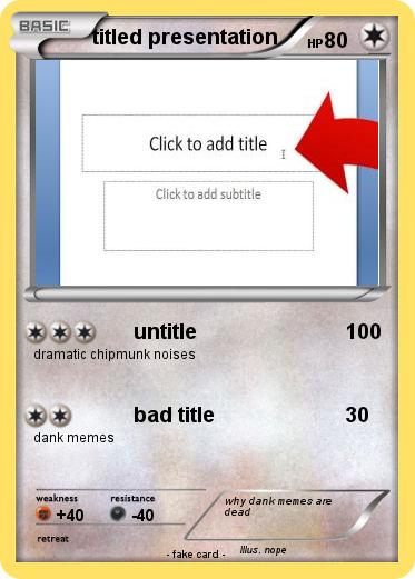 Pokemon titled presentation