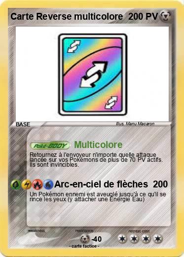 Pokemon Carte Reverse multicolore