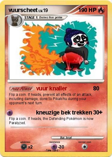 Pokemon vuurscheet