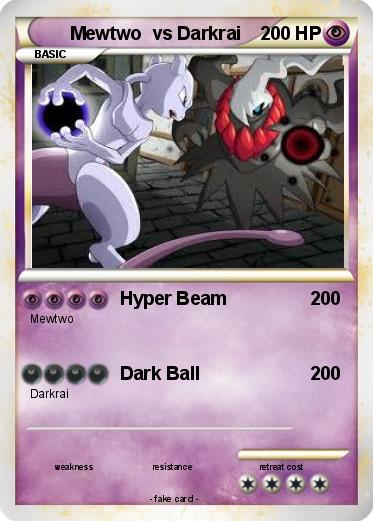 Pokemon Mewtwo  vs Darkrai
