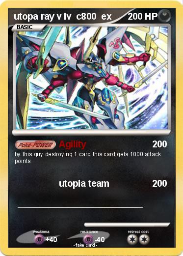 Pokemon utopa ray v lv  c800  ex