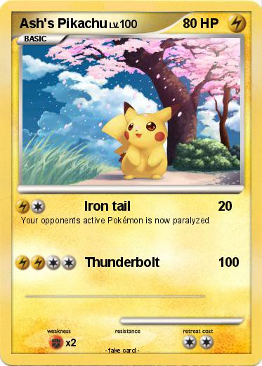 Pokemon Ash's Pikachu