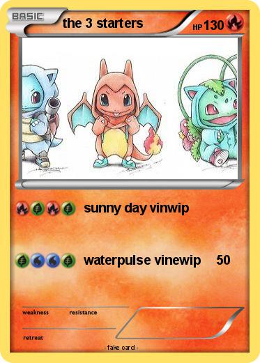 Pokemon the 3 starters