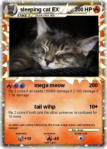 Pokemon sleeping cat EX