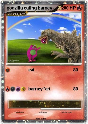 Pokemon godzilla eating barney