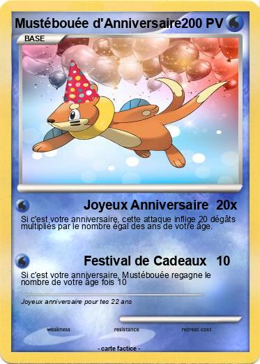 Pokemon Mustébouée d'Anniversaire