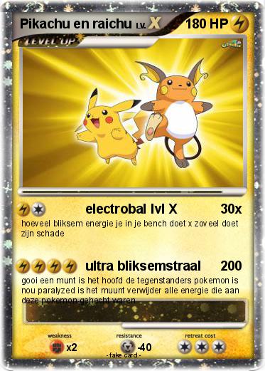 Pokemon Pikachu en raichu