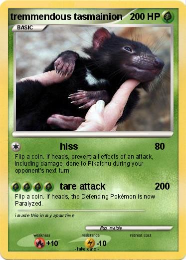 Pokemon tremmendous tasmainion