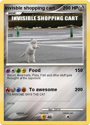 Pokemon Invisble shopping cart