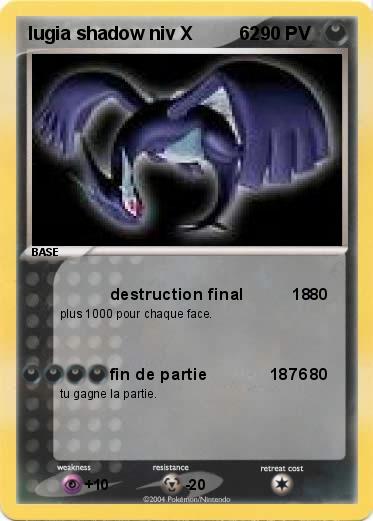 Pokemon lugia shadow niv X         62