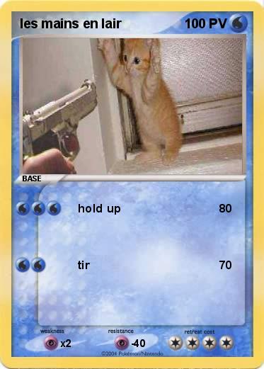 Pokemon les mains en lair