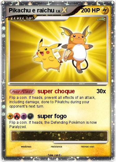 Pokemon Pikachu e raichu