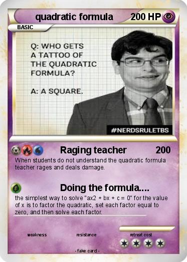 Pokemon quadratic formula