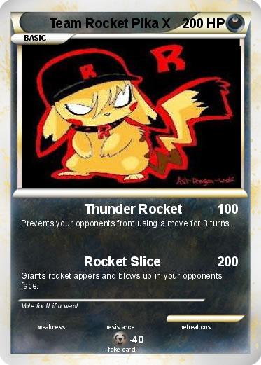 Pokemon Team Rocket Pika X