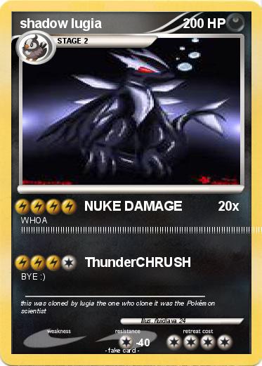 Pokemon shadow lugia