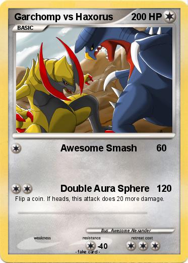 Pokemon Garchomp vs Haxorus