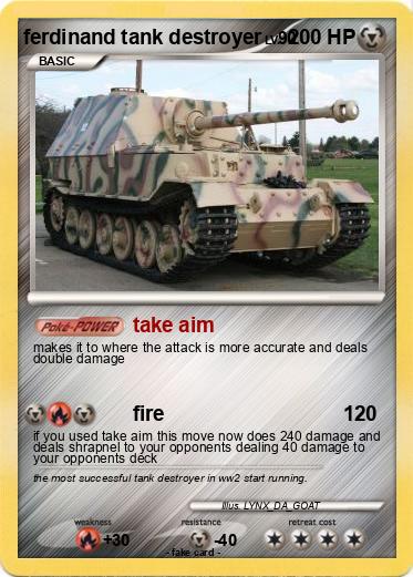 Pokemon ferdinand tank destroyer