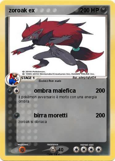 Pokemon zoroak ex