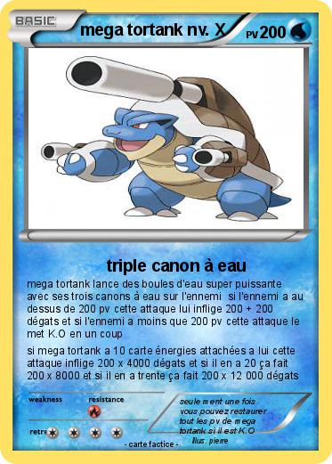Pokemon mega tortank nv. X