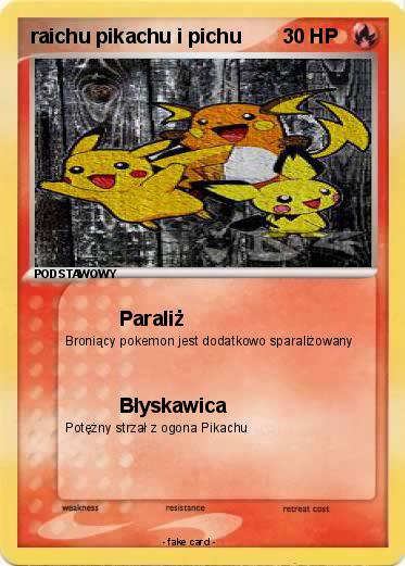 Pokemon raichu pikachu i pichu