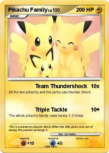 Pokemon Pikachu Family