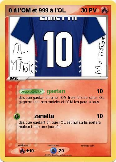 Pokemon 0 à l'OM et 999 à l'OL